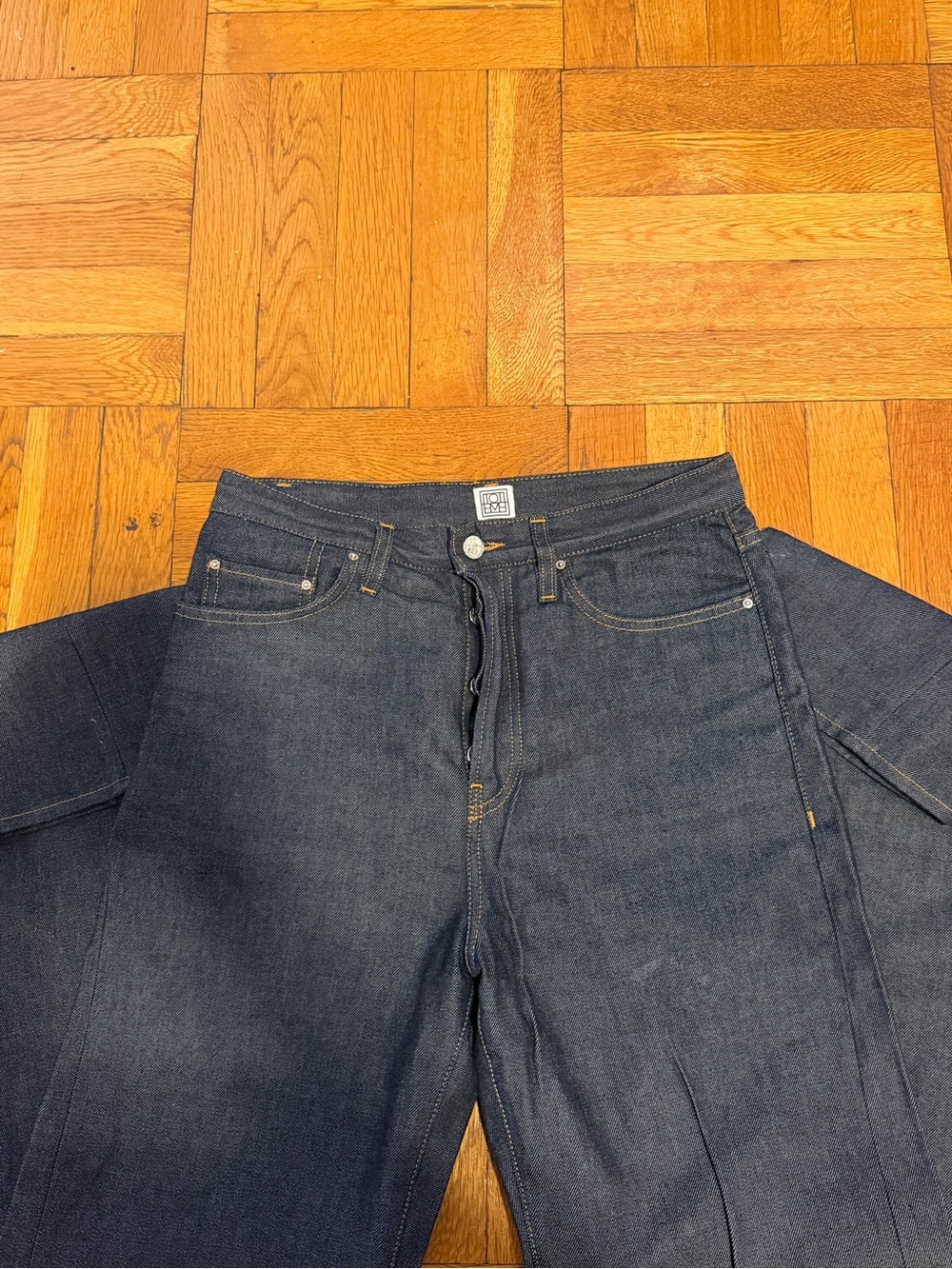 Toteme Dark Blue Straight Leg Jeans